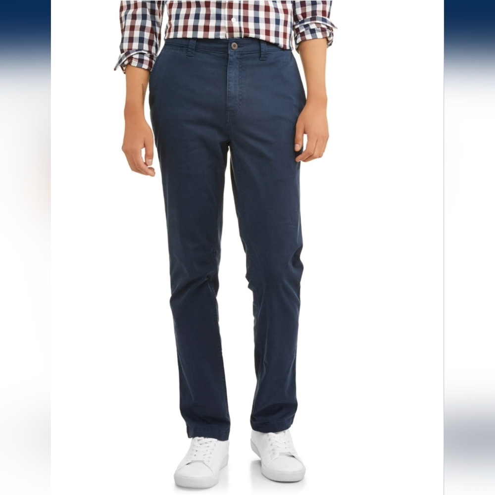 NWT George Slim Navy Chinos